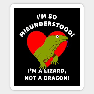 🦎 I'm a Lizard, Not a Dragon, Misunderstood Komodo Dragon Sticker